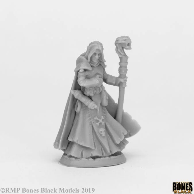 Reaper Bones Black: Dark Elf Wizard 44073
