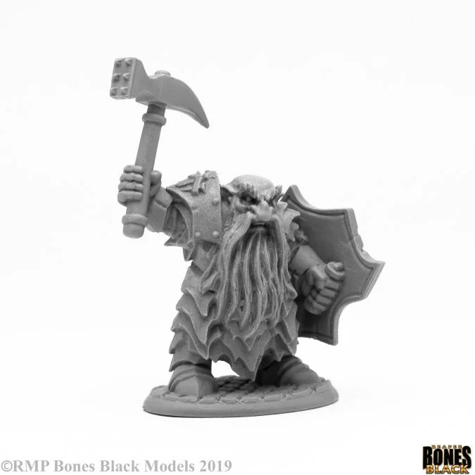 Reaper Bones Black: Enlarged Dark Dwarf Smiter 44109