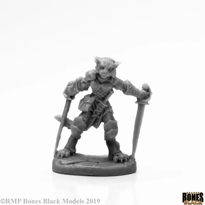 Reaper Bones Black: Shadoweyes, Catfolk Rogue 44118