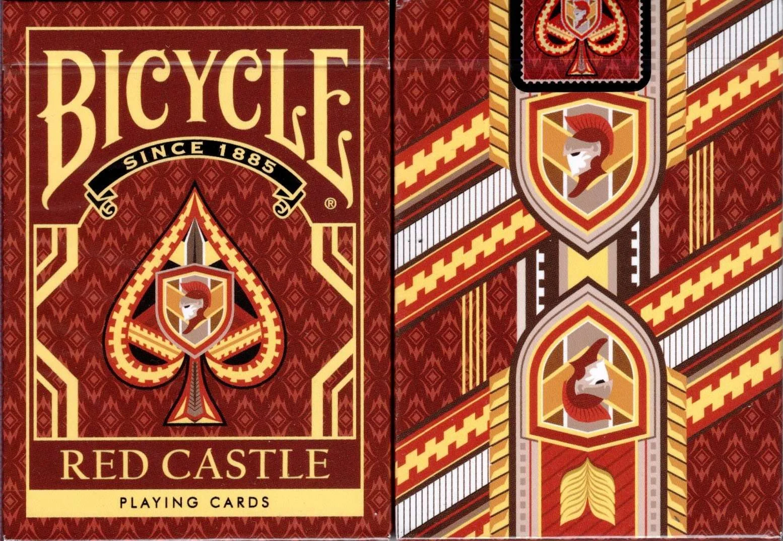 Red Castle Bicycle Playing Cards