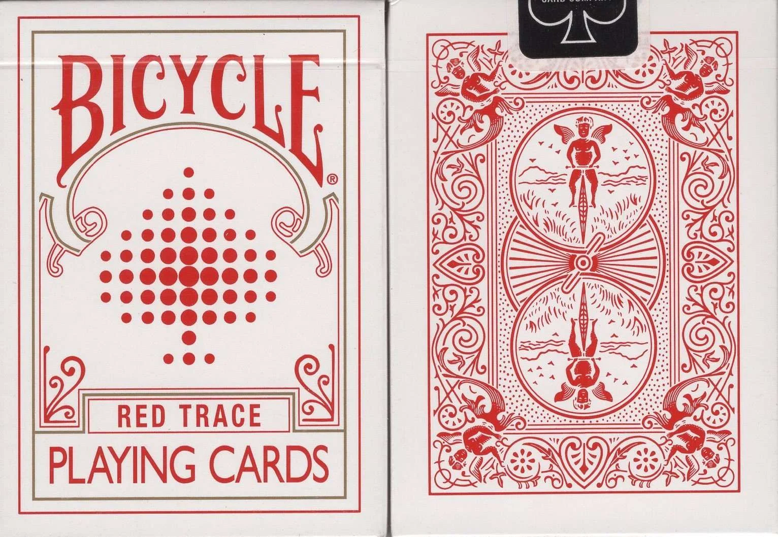 Red Trace Bicycle Playing Cards