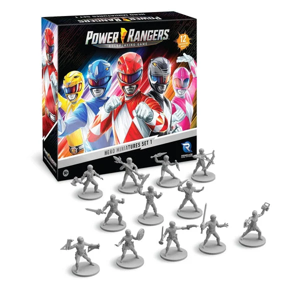 Renegade Game Studios Power Rangers Roleplaying Game: Hero Miniatures Set 1-12 Piece Unpainted Miniature Set