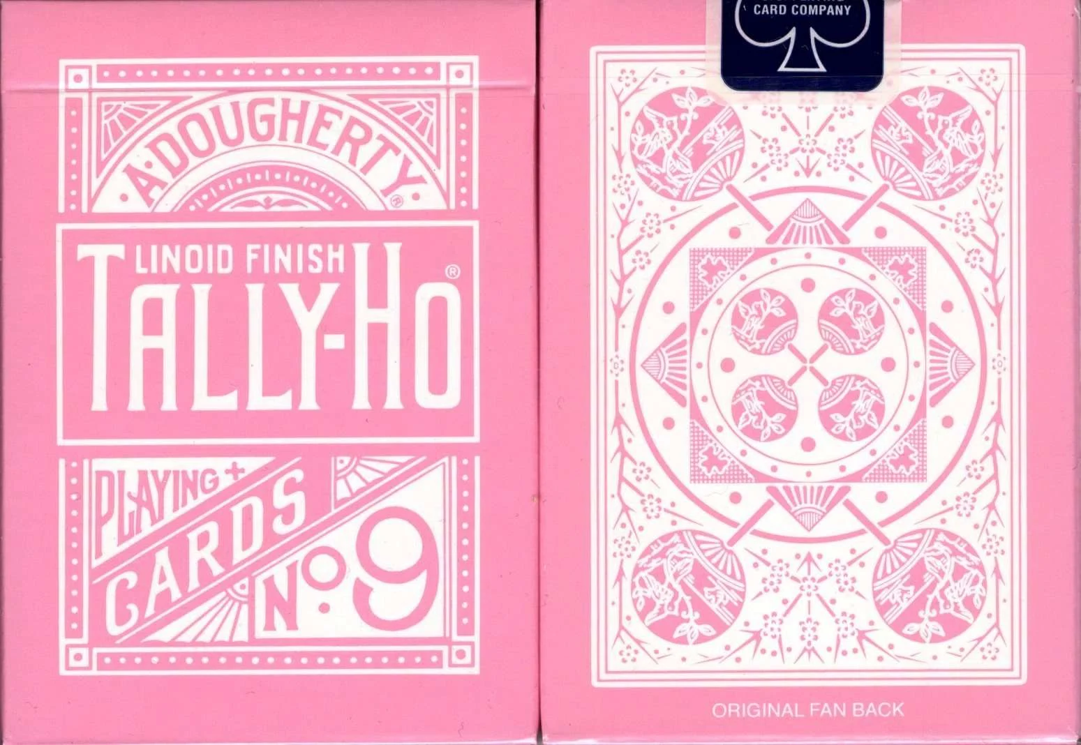 Reverse Fan Pink Back Tally-Ho Playing Cards