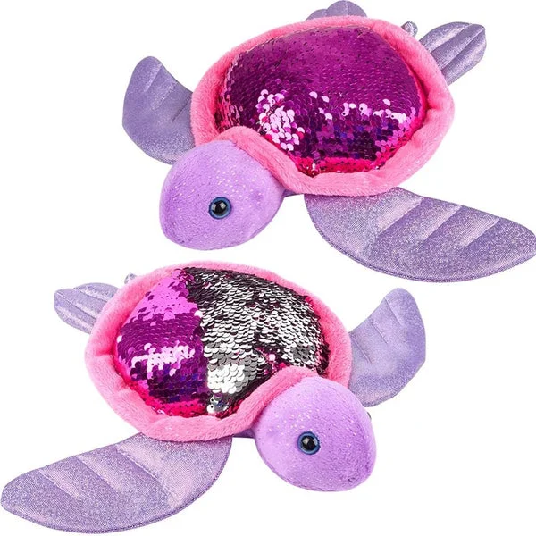 Rhode Island Novelty Charming Sequin Sea Turtle - 10" (1 Pc.) - Flip Sequin Design, Ideal Display Item & Gift for Kids