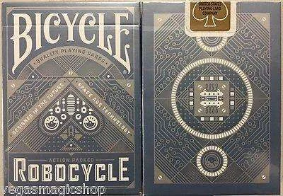 Robocycle Blue Bicycle Playing Cards Deck