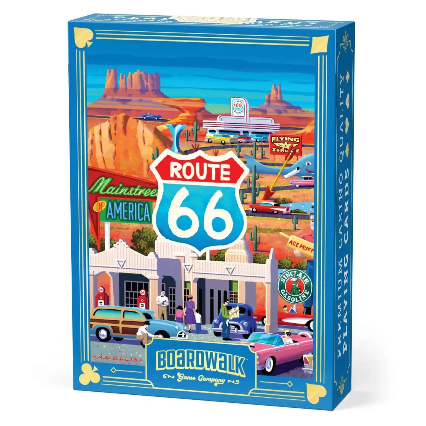 Route 66 Playing Cards – Poker Size Jumbo Index