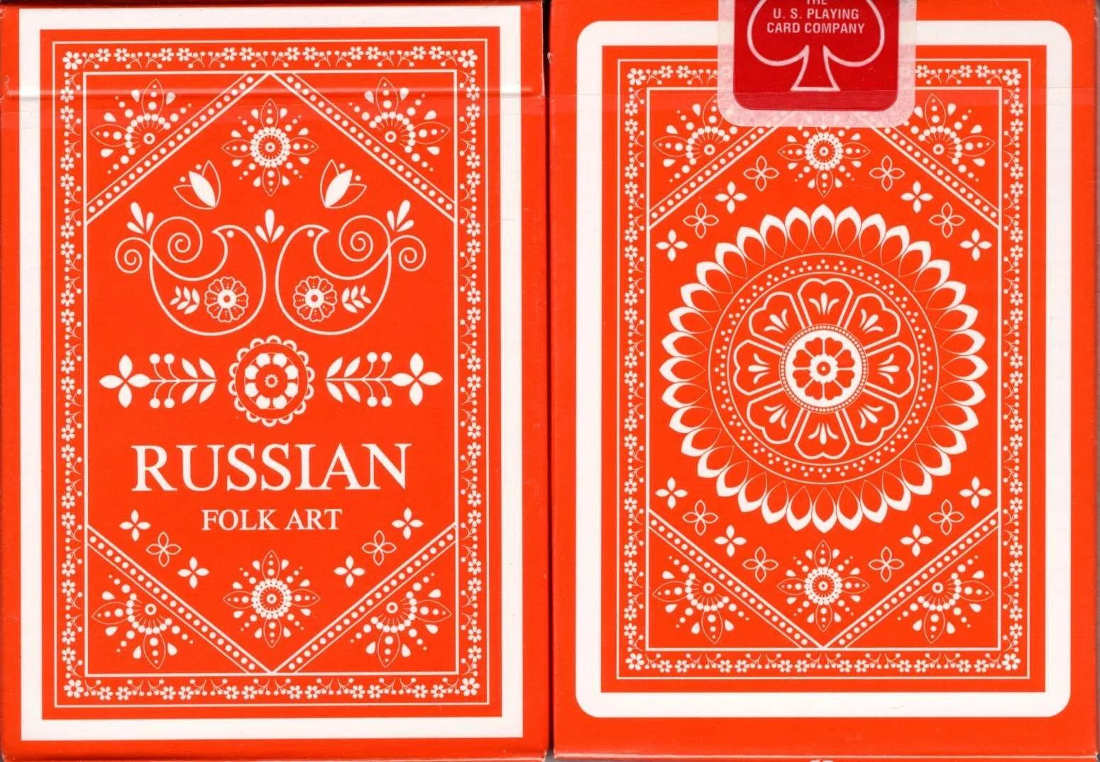 Russian Folk Art Red Playing Cards USPCC
