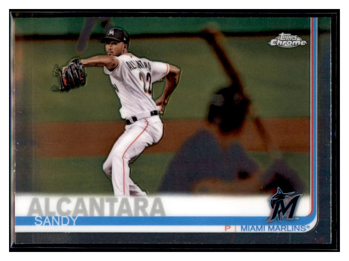 Sandy Alcantara 2019 Topps Chrome Miami Marlins Baseball CardCBT1C