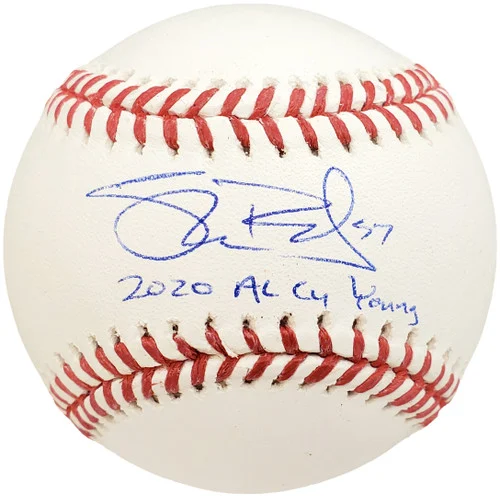Shane Bieber Autographed Official MLB Baseball Cleveland Indians "2020 AL Cy Young" Beckett BAS Stock #185692