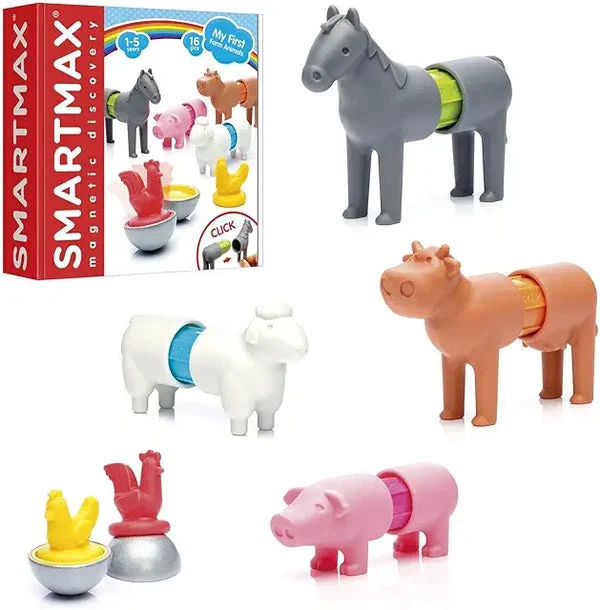 SmartMax My First Farm Animals Magnetic Building Set - STEM Learning Toy Ages 1-5