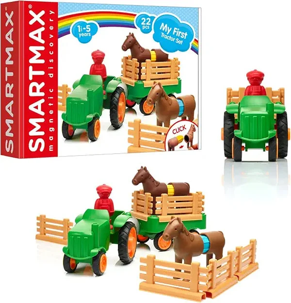 SmartMax My First Farm Tractor Magnetic Building Set - STEM Learning Toy Ages 1-5