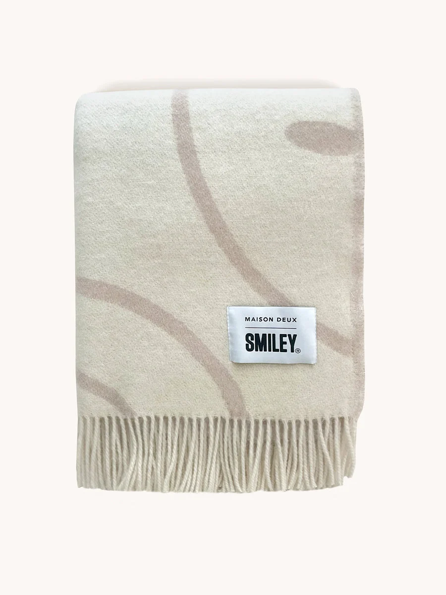 Smiley Blanket Available in 2 Colors