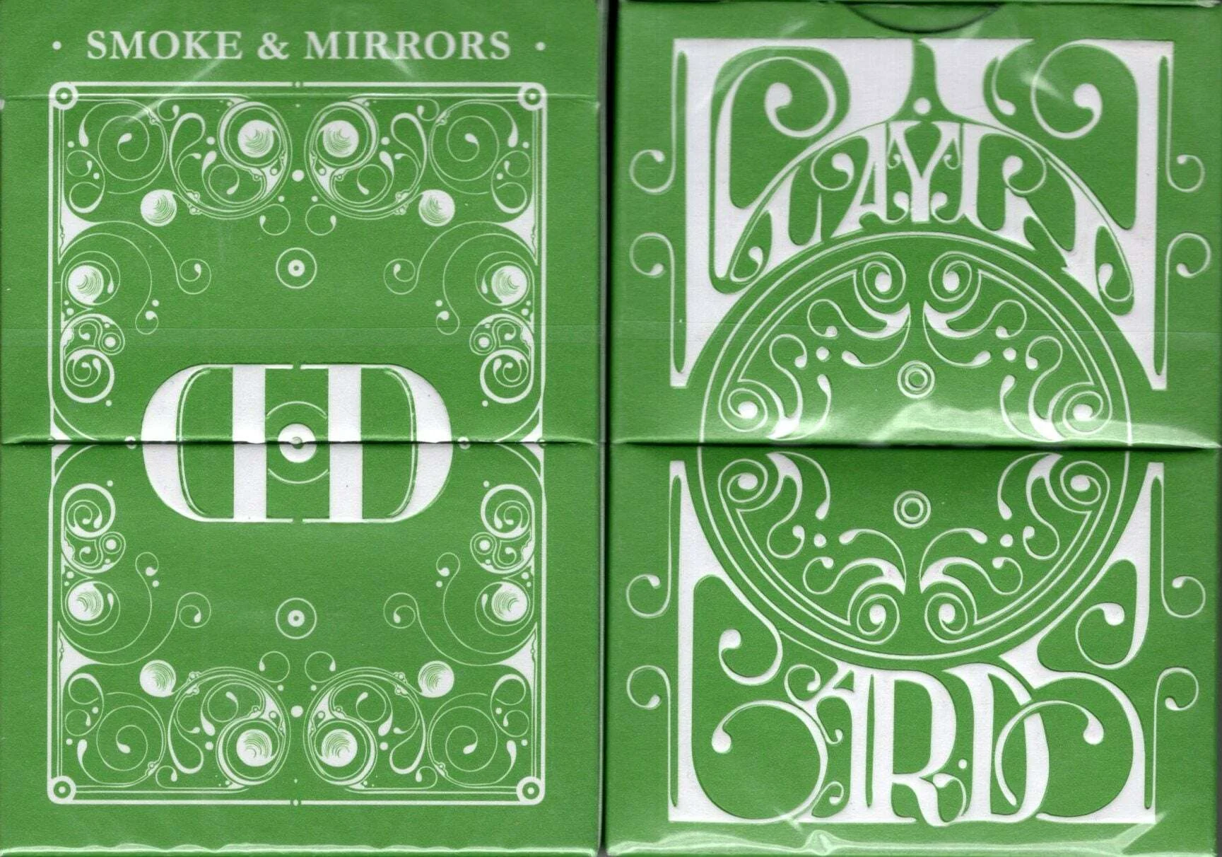 Smoke & Mirrors v8 Green Deluxe Playing Cards USPCC