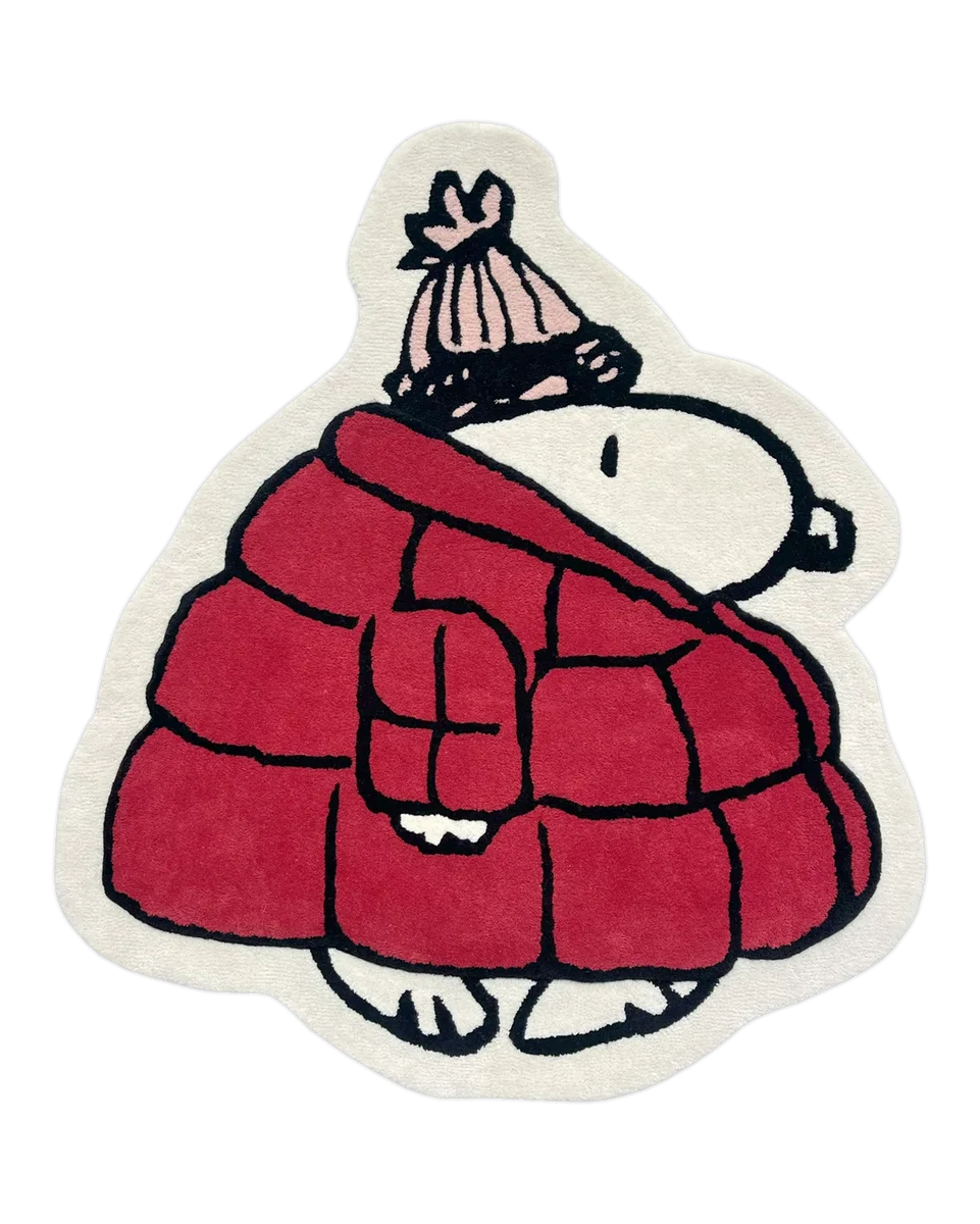 Snoopy Puffer Jacket Area Rug