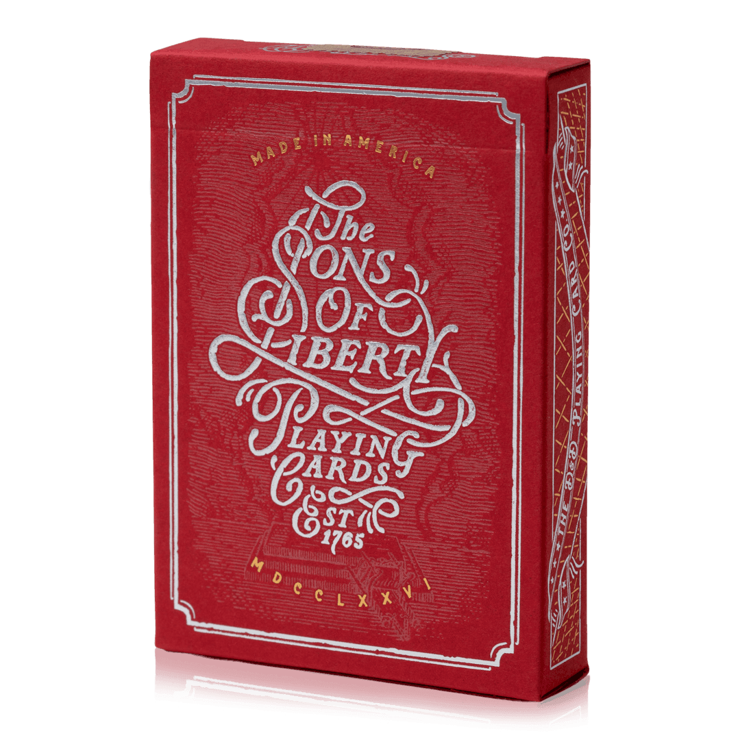Sons of Liberty Playing Cards - Patriot Red
