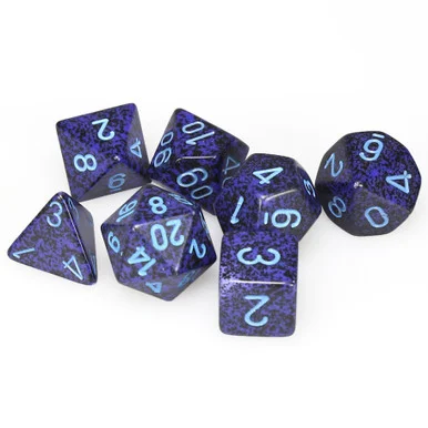 Speckled DnD Dice Set - Cobalt