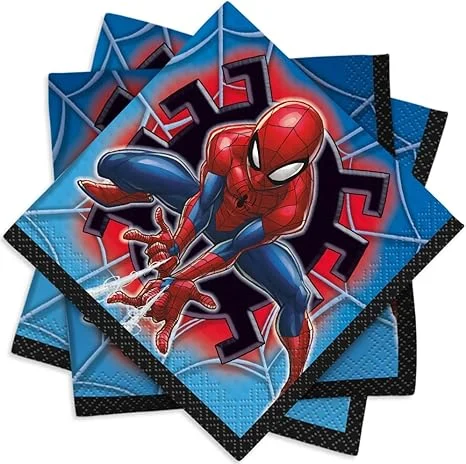 Spider-Man Beverage Paper Napkins | 5' x 5' | 16 Pcs