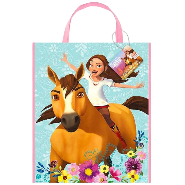 Spirit Riding Free Plastic Tote Bag - 13" x 11", 1 Pc