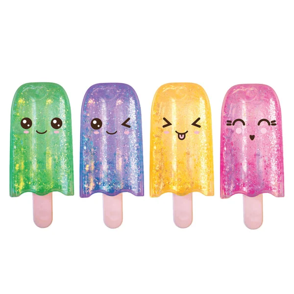 Squishy Glitter Pops Fidget Toy - Assorted Colors