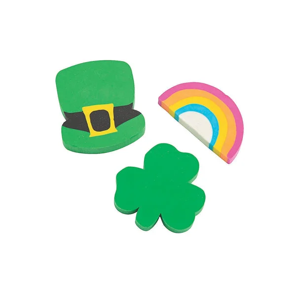 ST. PATRICK'S DAY ERASERS - Stationery - 24 Pieces