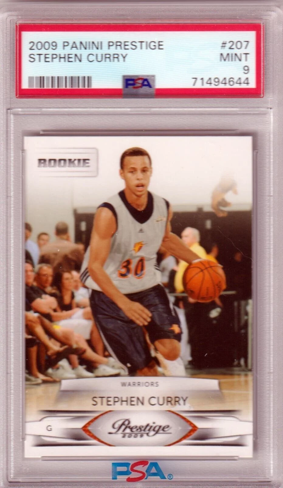 STEPHEN STEPH CURRY 2009-10 Prestige RC Rookie #207 PSA 9 MINT - WARRIORS