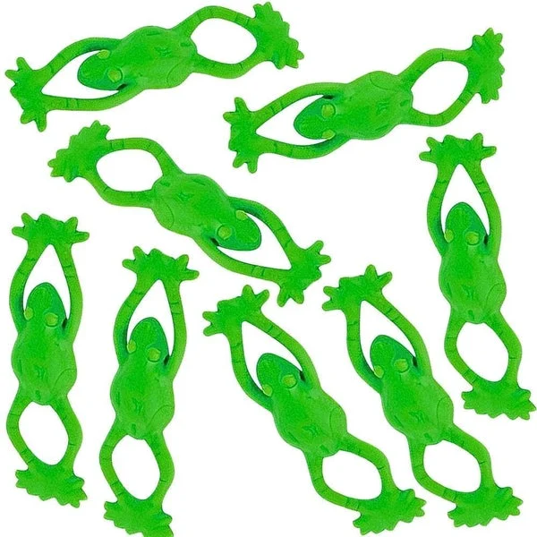 Stretchy Frog Slingshot Shooters | Green | 8 Pcs