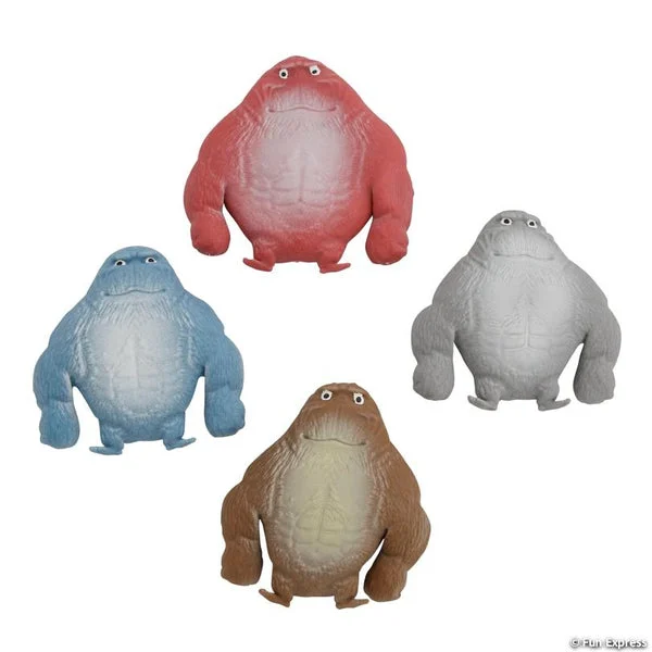 Stretchy Sand-Filled Gorilla Squeeze Toy - Assorted Colors - Stress Relief Fidget