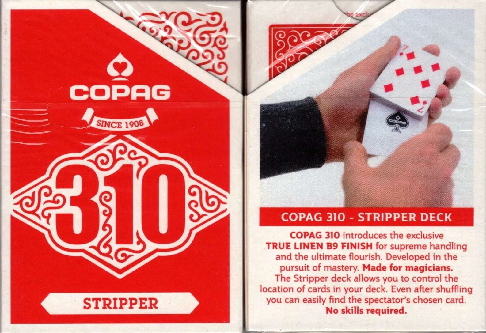 Stripper COPAG 310 Red Playing Cards Cartamundi
