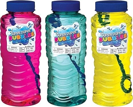 Super Duper Bubbles - 8 oz. (Pack of 1) - Colorful Bubble Solution - Perfect for Kids & Outdoor Activities
