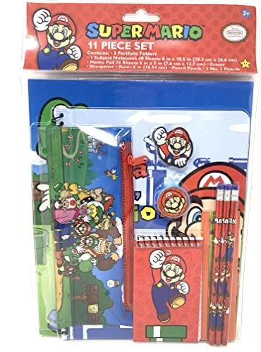 Super Mario School Stationary Set 11pc Value Pack