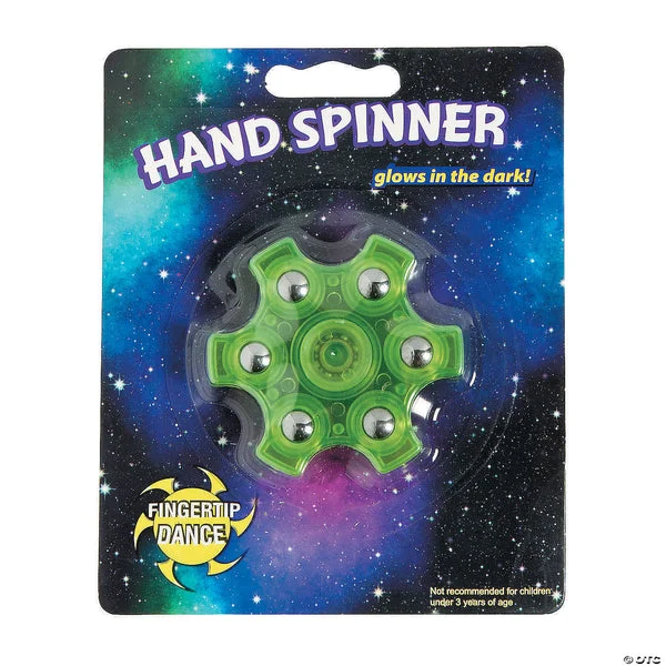 Super Sensory Glow-in-the-Dark Fidget Spinners (Assorted Colors, 1 Piece)