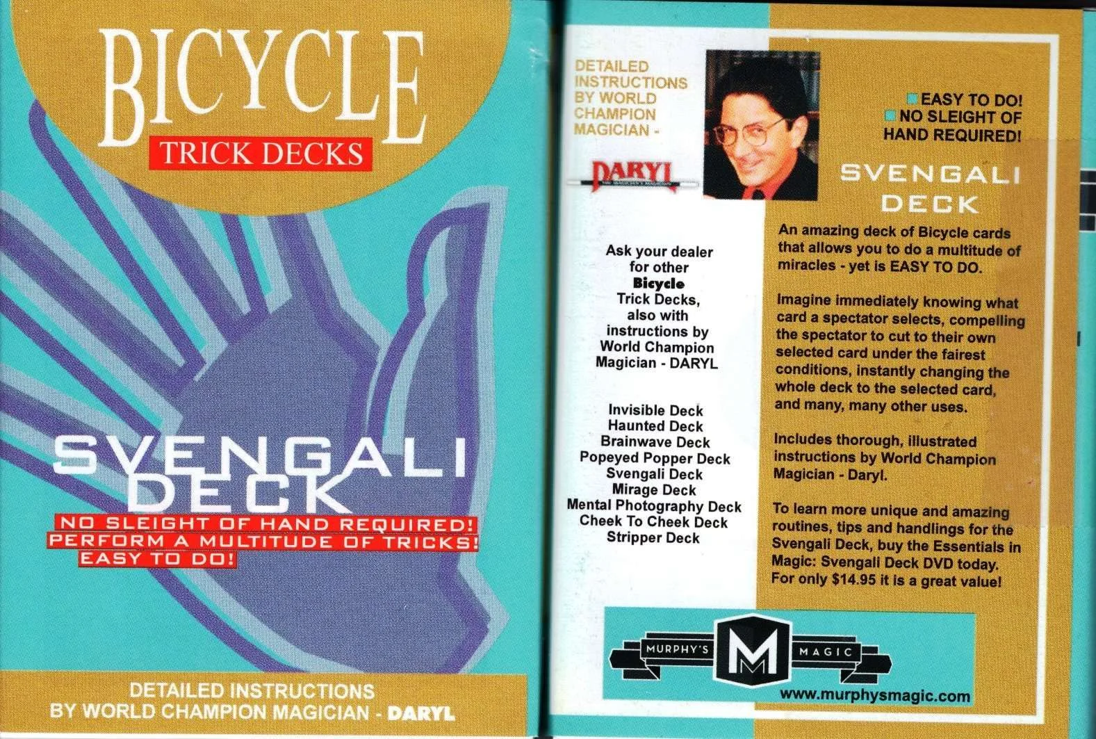 Svengali Bicycle Mandolin Playing Cards