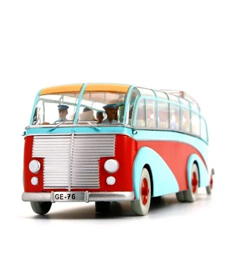 Swissair Bus Resin Figurine from Tintin