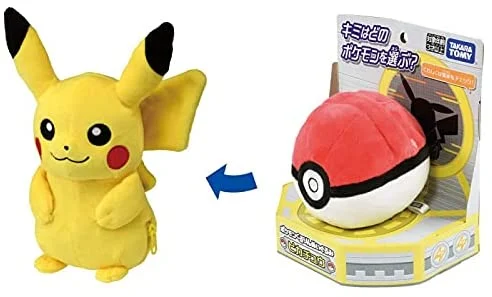 Takara Tomy 4 Inch Kururin Plush - Pikachu