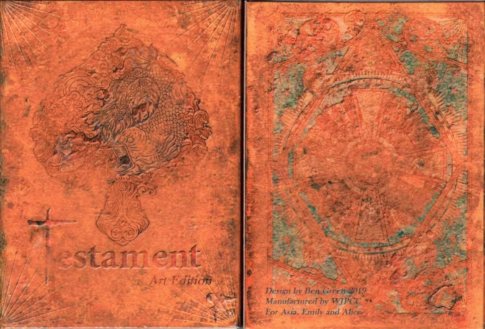 Testament Art Gold Gilded Playing Cards WJPC