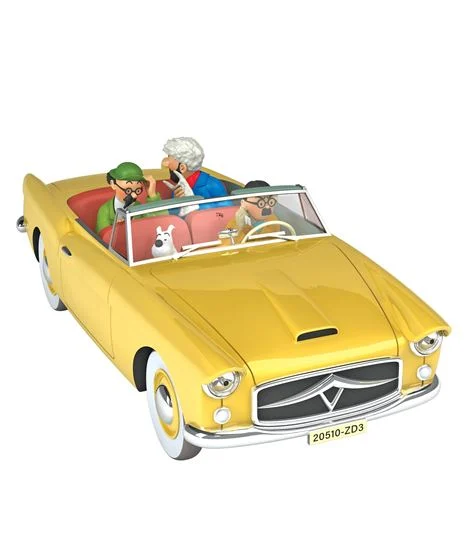 Tintin's Border Convertible 1/24-24 Resin Car Figurine