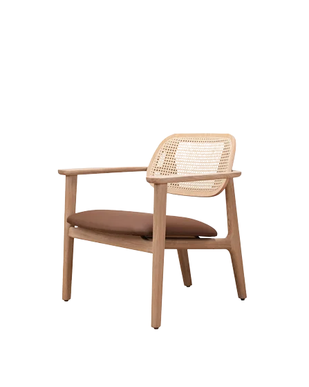 Titus Oak Lounge Chair Base Available in 30 Colors