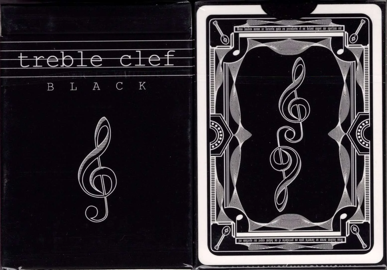 Treble Clef Black Playing Cards JJPC