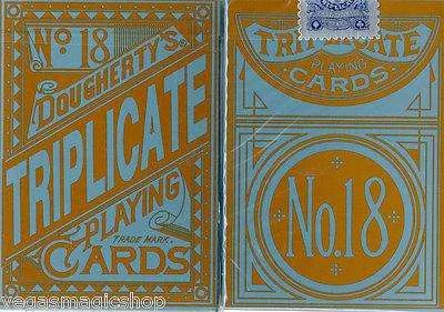 Triplicate No.18 Blue Playing Cards Deck USPCC
