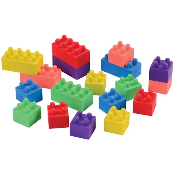 U.S. Toy Block Mania Erasers / 18-pcs