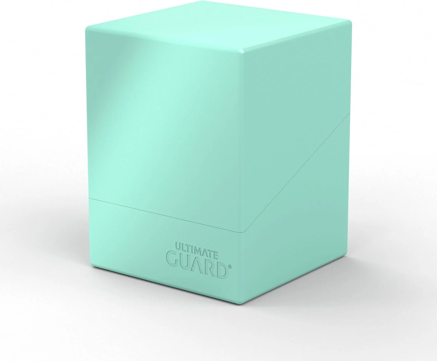 Ultimate Guard Boulder Solid 100+, Deck Case for 100 Double-Sleeved TCG Cards, Mint Green, Secure & Durable Storage for Trading Card Games, No Transparency