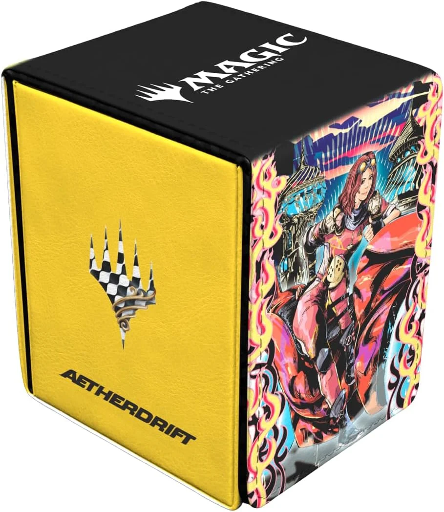 Ultra Pro - Aetherdrift Chandra, Spark Hunter Alcove Flip Deck Box for Magic: The Gathering, Deck Holder, MTG Accessory, Trading Card Case, Magic The Gathering D&D TCG Storage Box