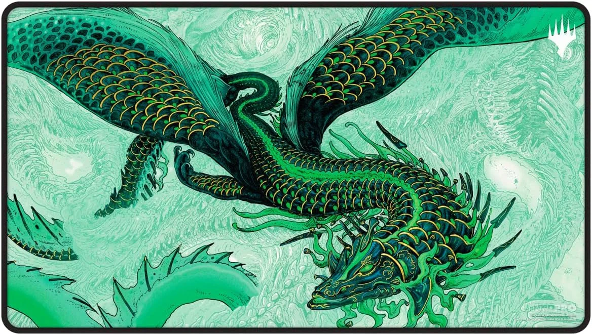 Ultra PRO - Tarkir Dragonstorm Teval, Arbiter of Virtue Black Stitched Playmat for Magic: The Gathering | Gaming Table Mat, Card Game Accessory, TCG Playmat, Tabletop Gaming Mat, TCG Game Mat
