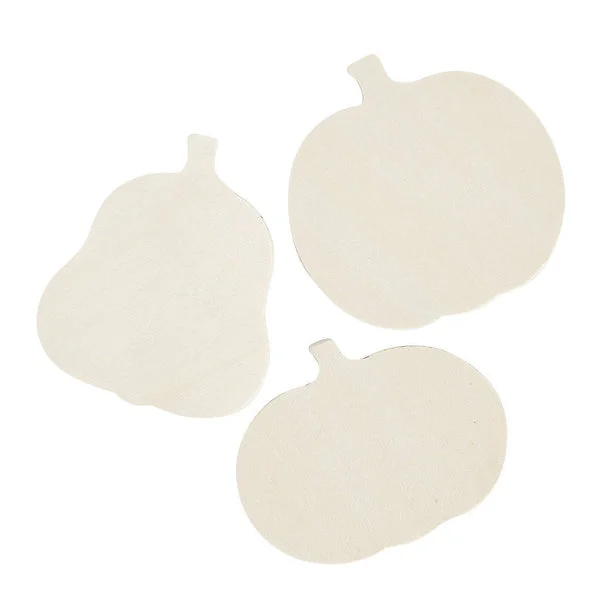 Unfinished Wood Pumpkin Shapes - Set of 12 - DIY Fall Crafts