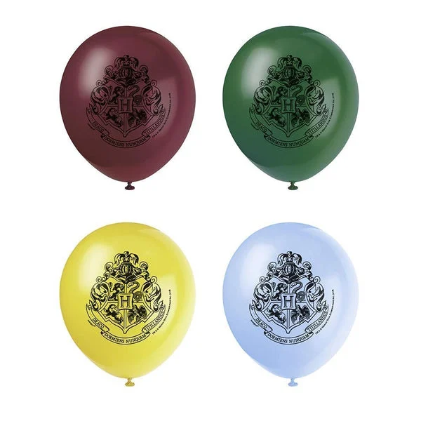 Unique Assorted Color Harry Potter Latex Balloons, 8 Ct, 12", Multicolor