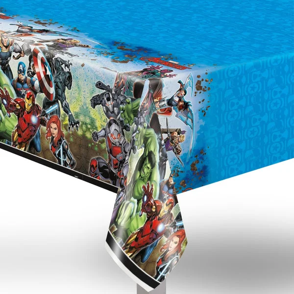 Unique Avengers Rectangular Plastic Table Cover - 54" x 84", 1 Pc