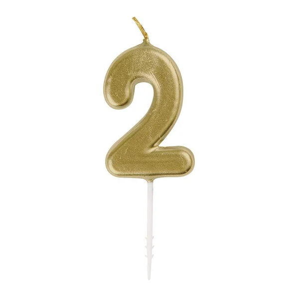 Unique Vibrant Rainbow Border Number "2" Birthday Candle - Multicolored & Eye-Catching Design - Perfect for Unforgettable Birthday Celebrations
