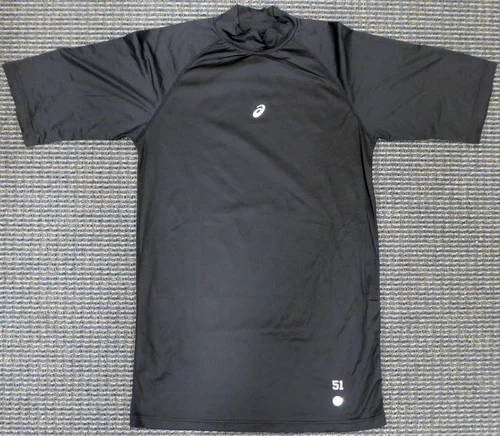Unsigned Ichiro Suzuki Seattle Mariners Black Short Sleeve Game Used Asics Under Shirt IS Holo Stock #179834