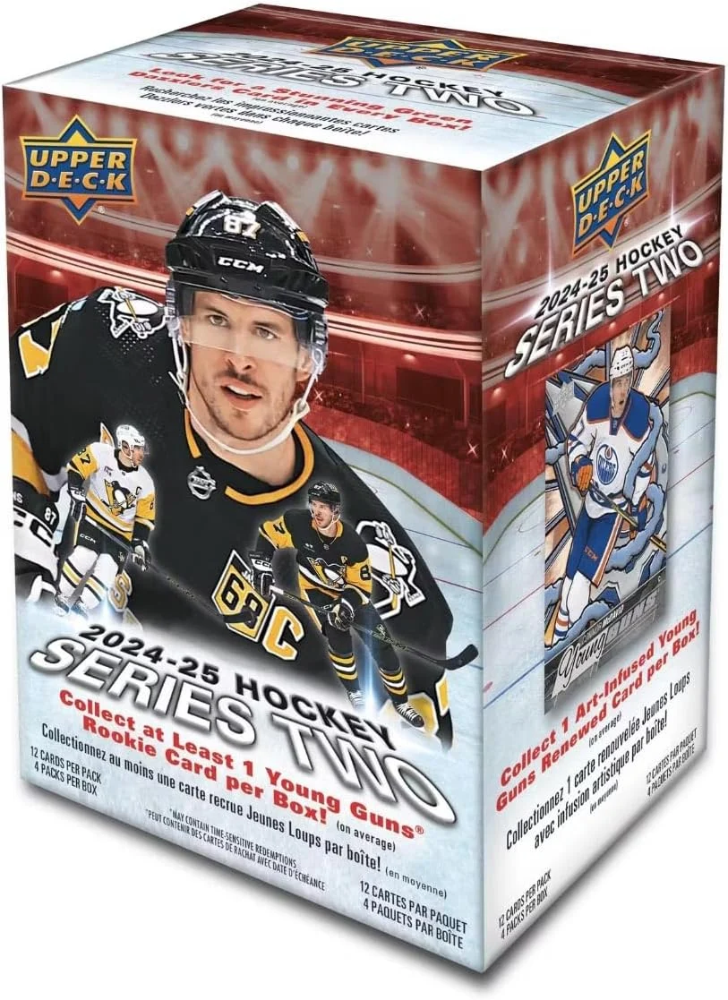 Upper Deck 2024/25 Series 2 Hockey Blaster Box, 4 Packs Per Box, 12 Cards Per Pack