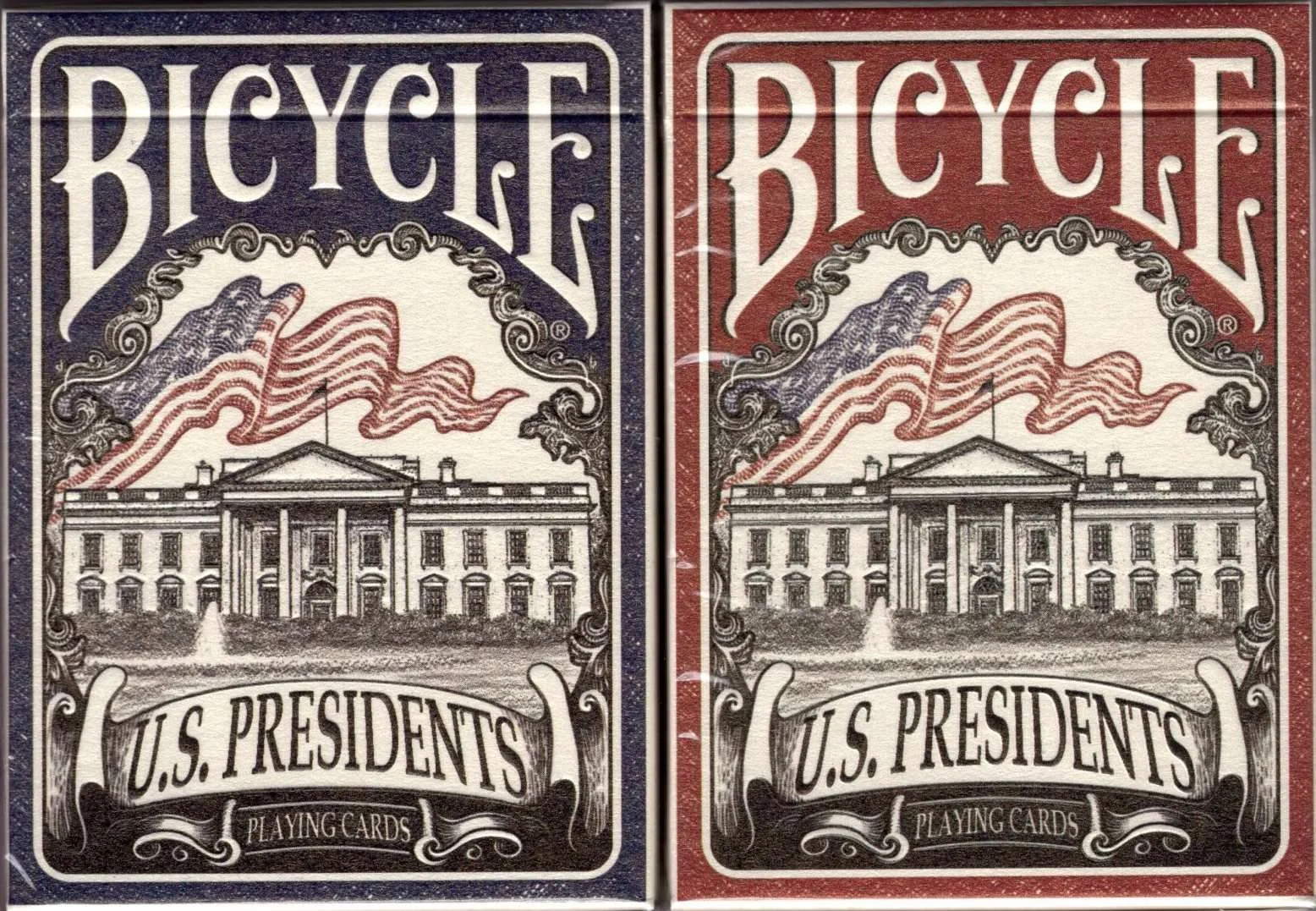 US Presidents v2 Blue & Red 2 Deck Set Bicycle Playing Cards